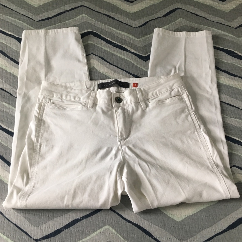 Christopher Blue white cropped jeans Size 4